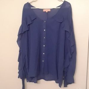 Free Heart Ruffle Blouse
